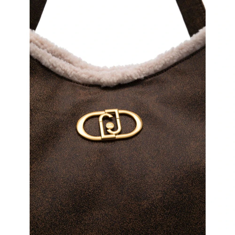 Liu Jo Bruine Faux Shearling Logotas Brown Dames
