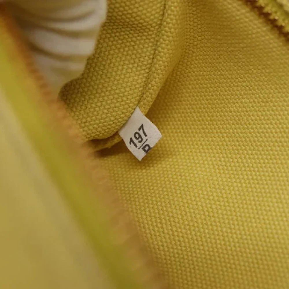 Prada Vintage Pre-owned Canvas handbags Yellow Dames