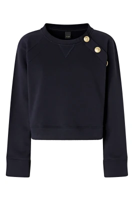 Bomull Raglan Sweatshirt med Ribbede Detaljer