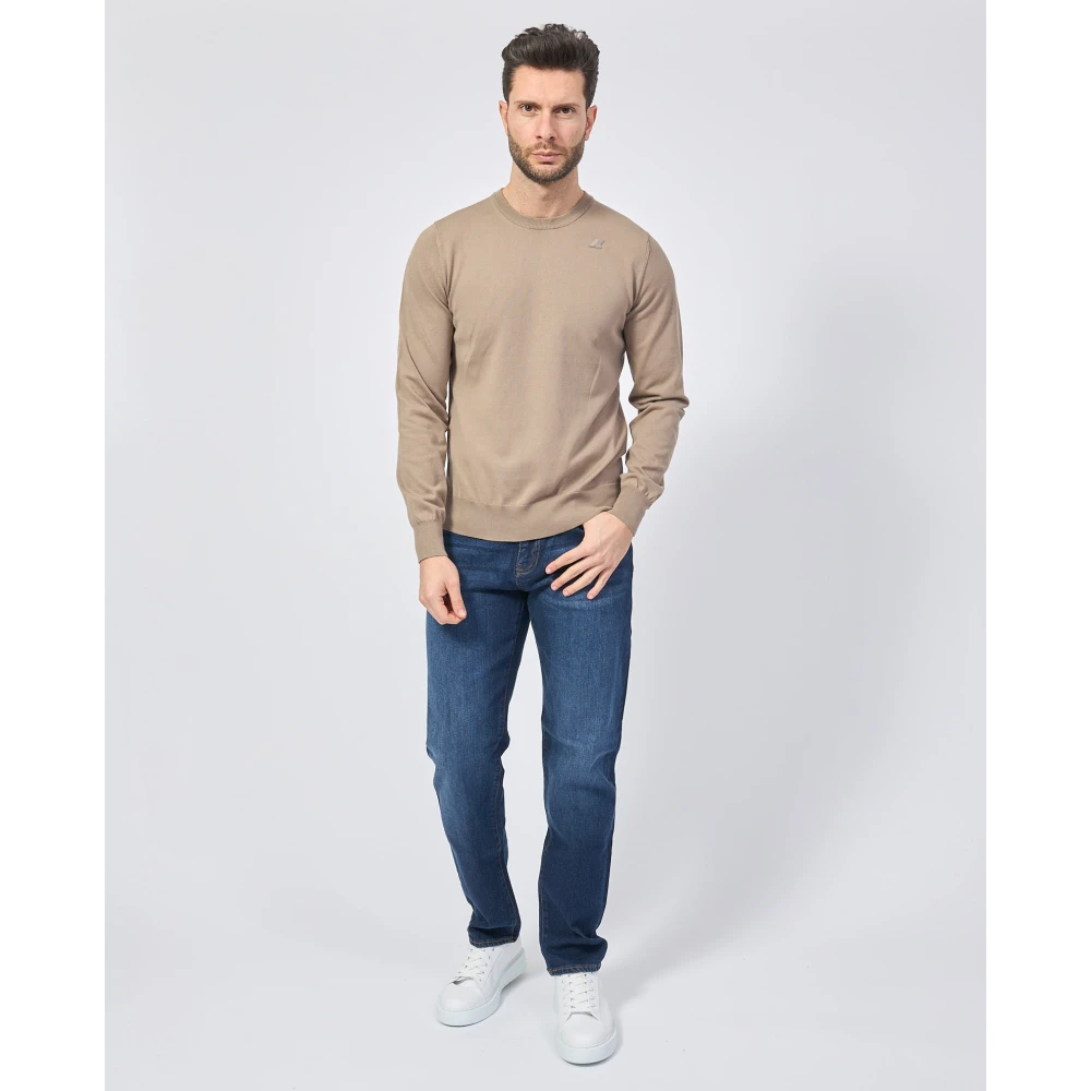 K-way Beige Crewneck Sweater Beige Heren