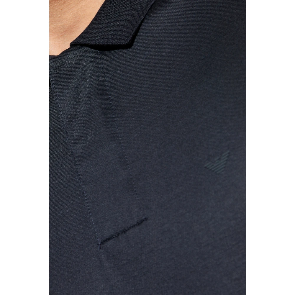 Emporio Armani Polo met logo Blue Heren
