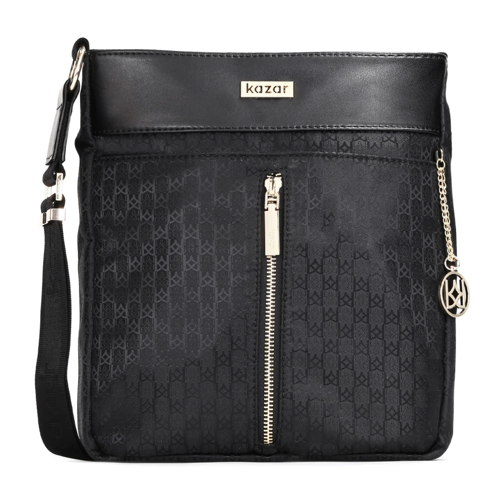 Kazar Dames zwarte messenger tas Black Dames