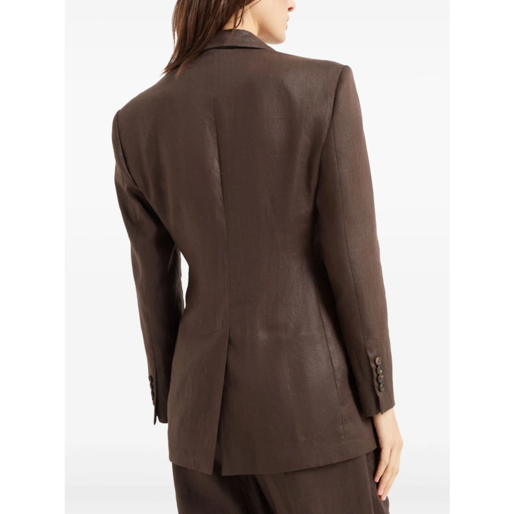 BRUNELLO CUCINELLI Bruine Jas voor Stijlvolle Look Brown Dames