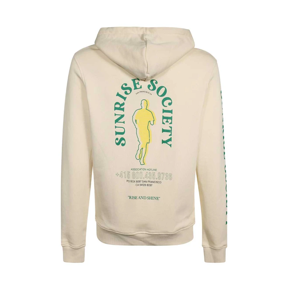 Les Deux Gedrukte Hoodie Beige Heren