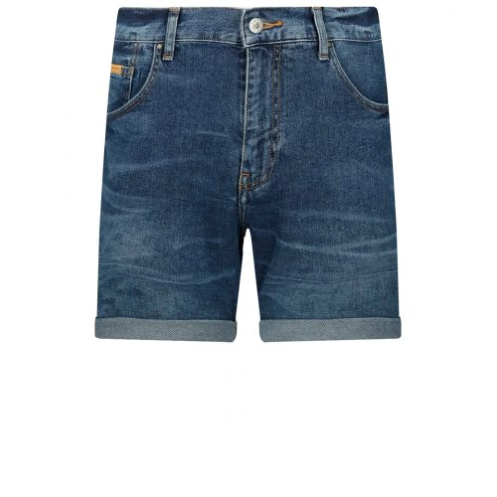 Armani Exchange Blauwe Denim Shorts Blue Heren