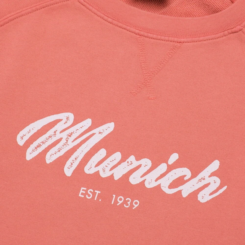 Munich Casual Urban Sweatshirt Soft Washed Cotton Red Heren