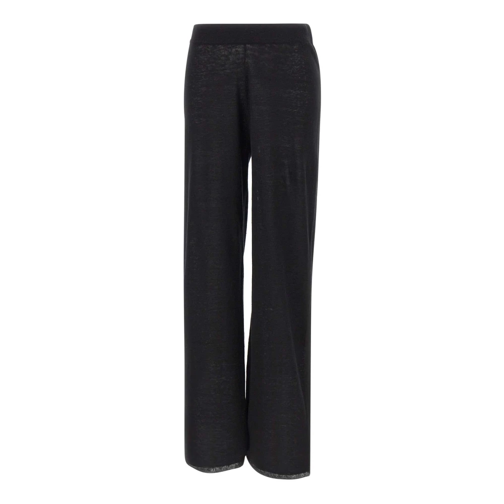 Kangra Black Straight Trousers, Female, L, Palazzo Trousers