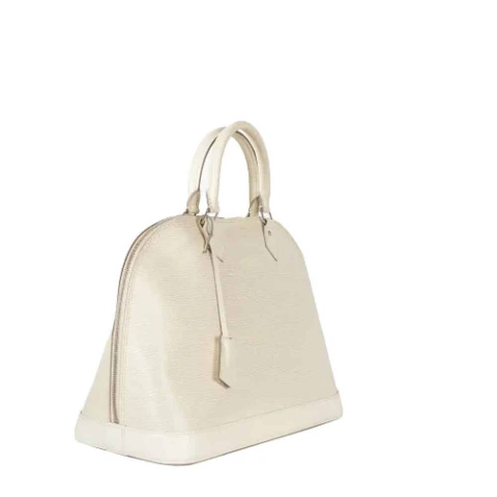 Louis Vuitton Vintage Pre-owned Leather handbags White Dames