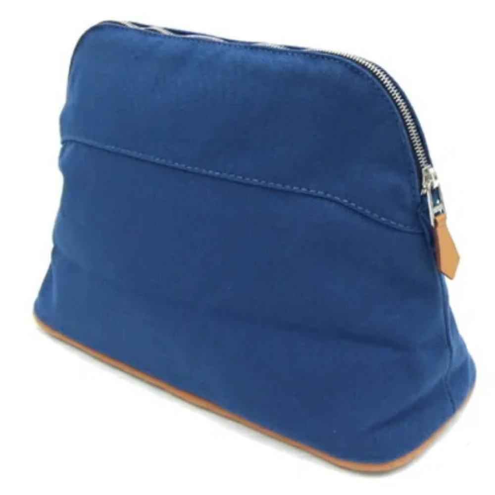 Hermès Vintage Pre-owned Canvas pouches Blue Dames