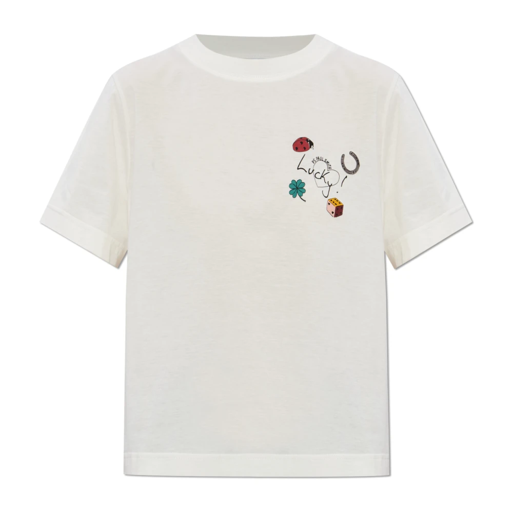Ps By Paul Smith Vrouw Beige T-Shirt Met Print