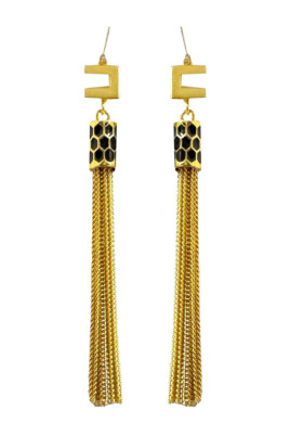 golden-logo-long-earrings