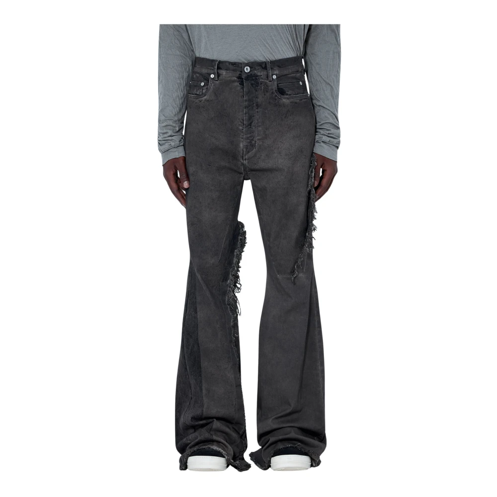 Rick Owens Gray Flare Jeans, Male, W34, Bolan Bootcut Jeans