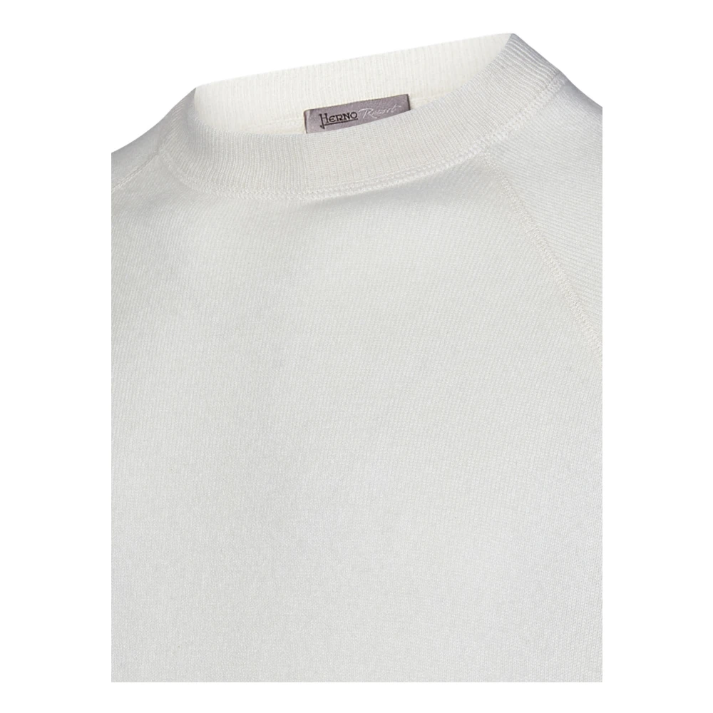 Herno Cashmere Crewneck Trui White Heren