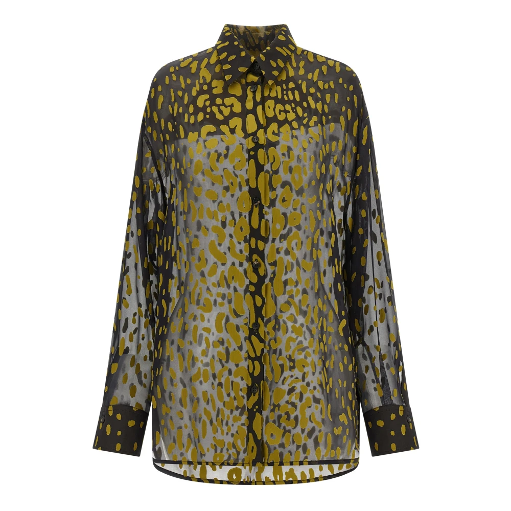 Ferragamo Women's Multicolor Shirts, Xs, Devoré Georgette Shirt