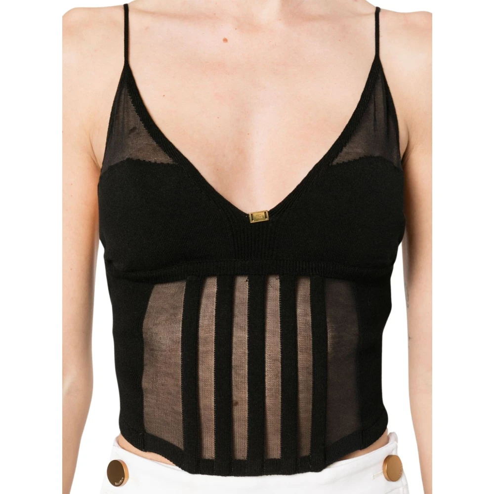 Tops > Sleeveless Tops - - Elisabetta Franchi - Modalova