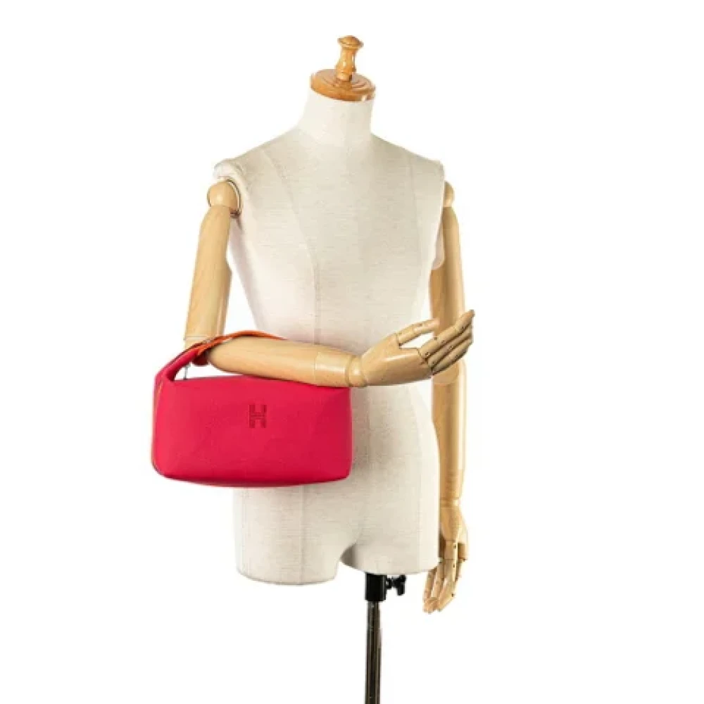 Hermès Vintage Pre-owned Canvas handbags Pink Dames