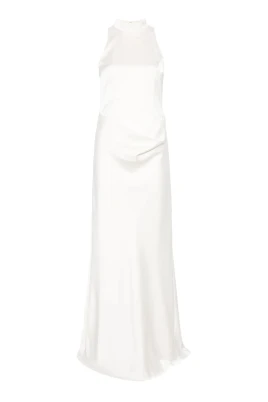 Satin Maxi Train Dress