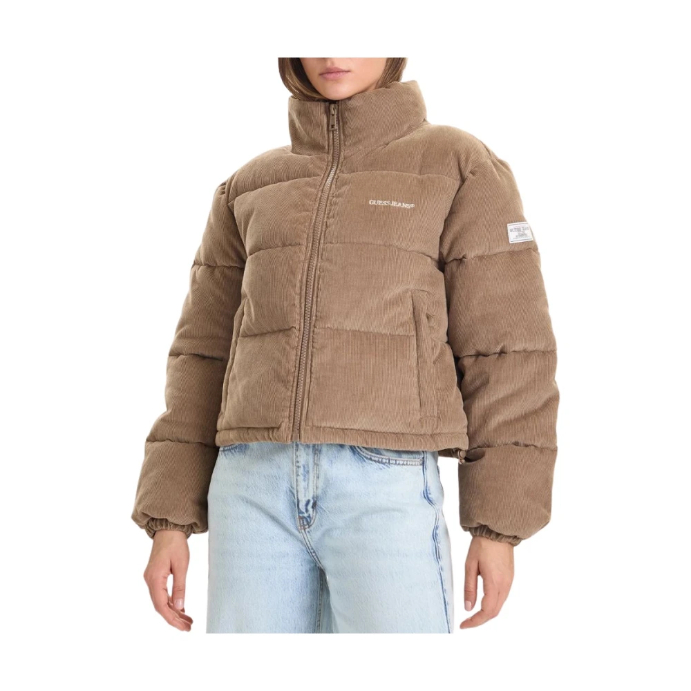 Guess Women's Beige W5bl17w2061 Puffer Jacket - Winter Jackets - M - Jackets