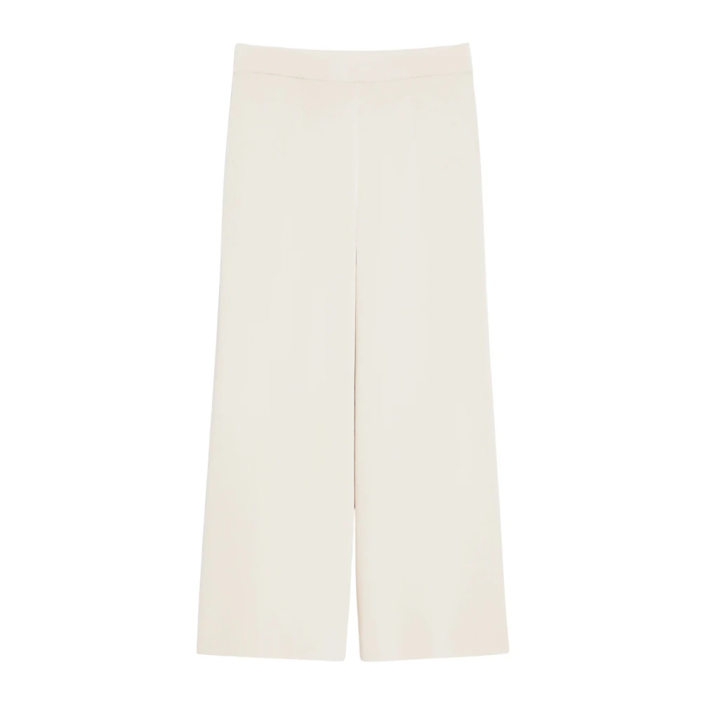 Max Mara Rechte Pasvorm Elastische Taillebroek Beige Dames