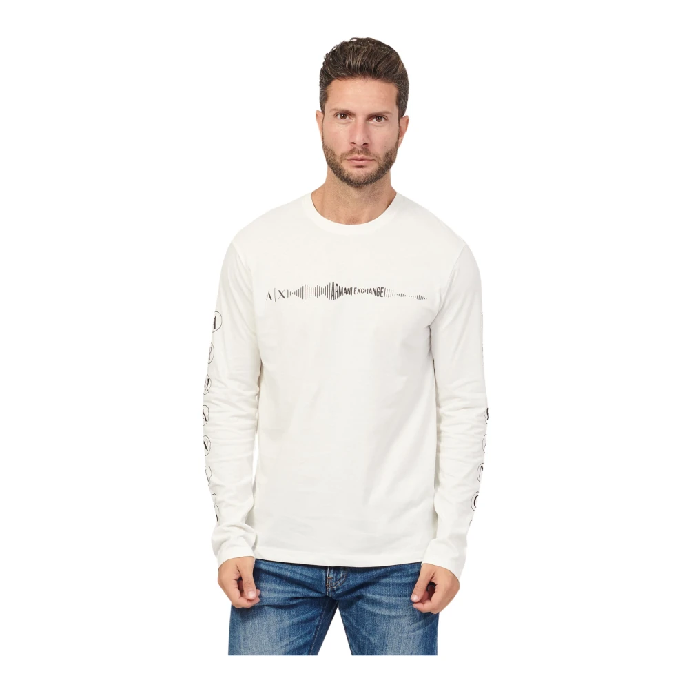 Armani Exchange Biologisch Katoenen Wit Jersey Shirt White Heren