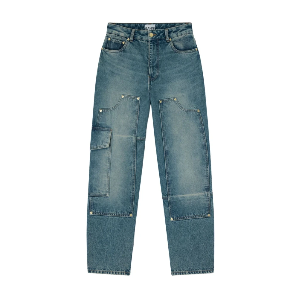 Ganni Blue Jeans - Female - Loose Fit Jeans - W26 - Jeans