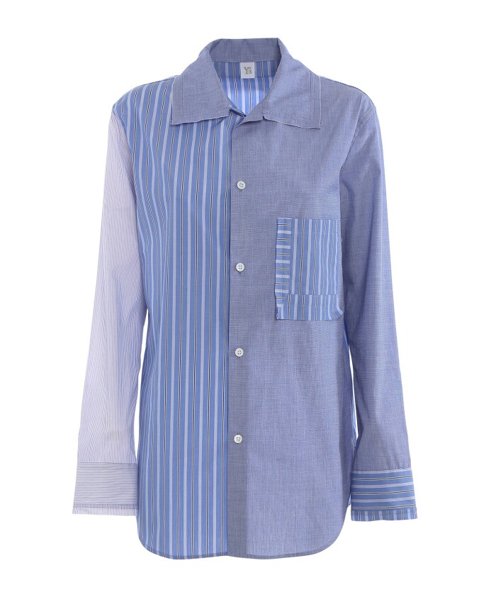 chemise-bleue-en-coton-avec-decoupe