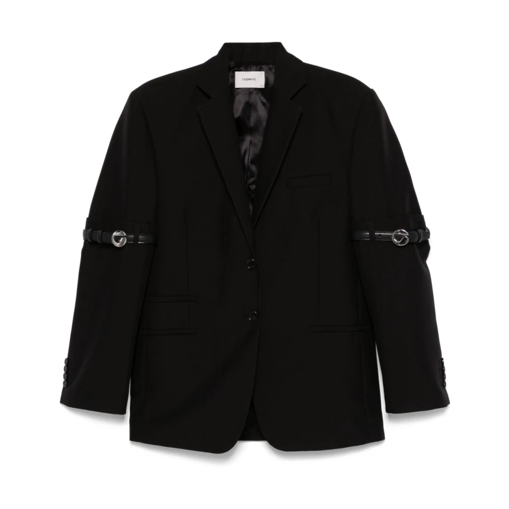 Coperni Women's Black Jackets With C Logo Detail