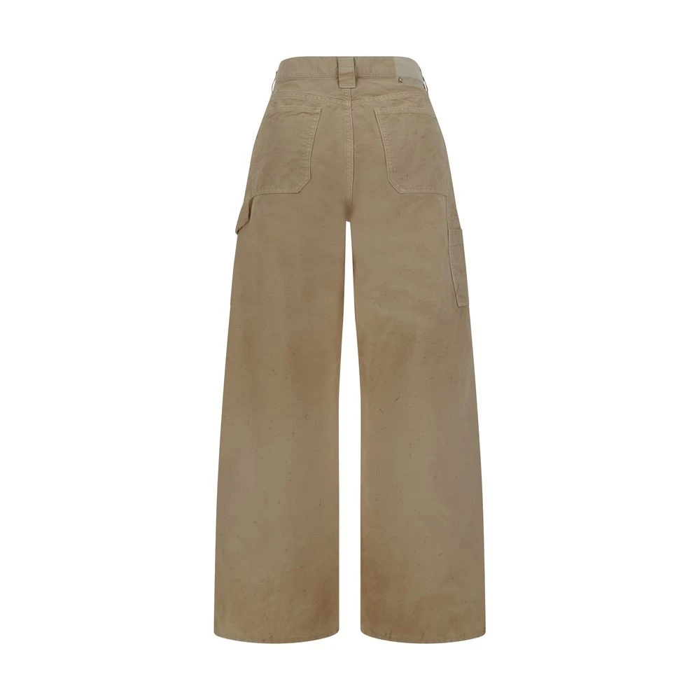 Golden Goose Katoenen Werkbroek met Zakken Beige Dames
