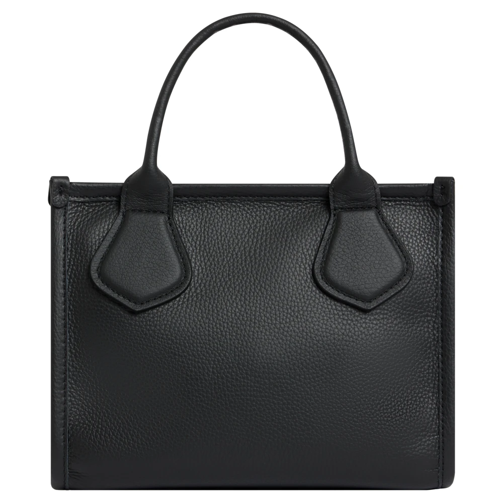 Lancel Zwarte Leren Schoudertas Rits Black Dames