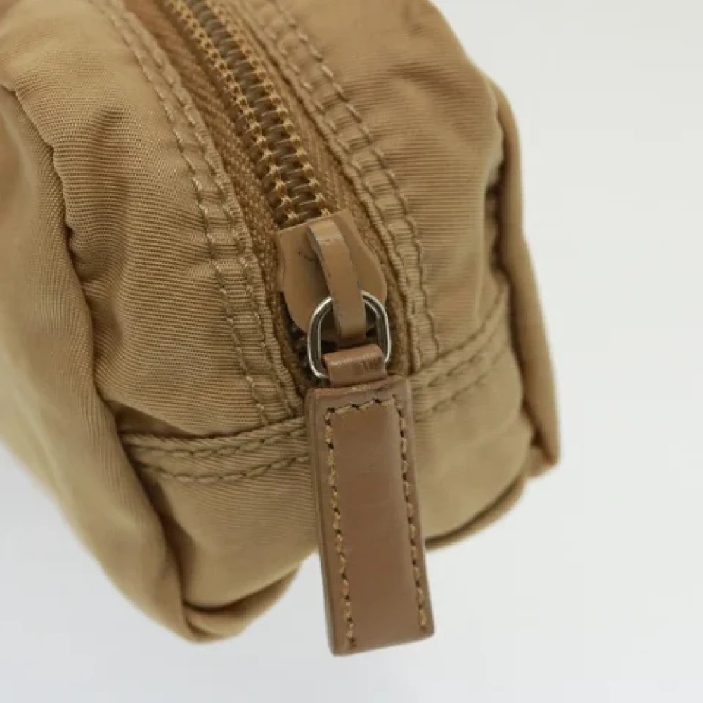 Prada Vintage Pre-owned Nylon pouches Beige Dames