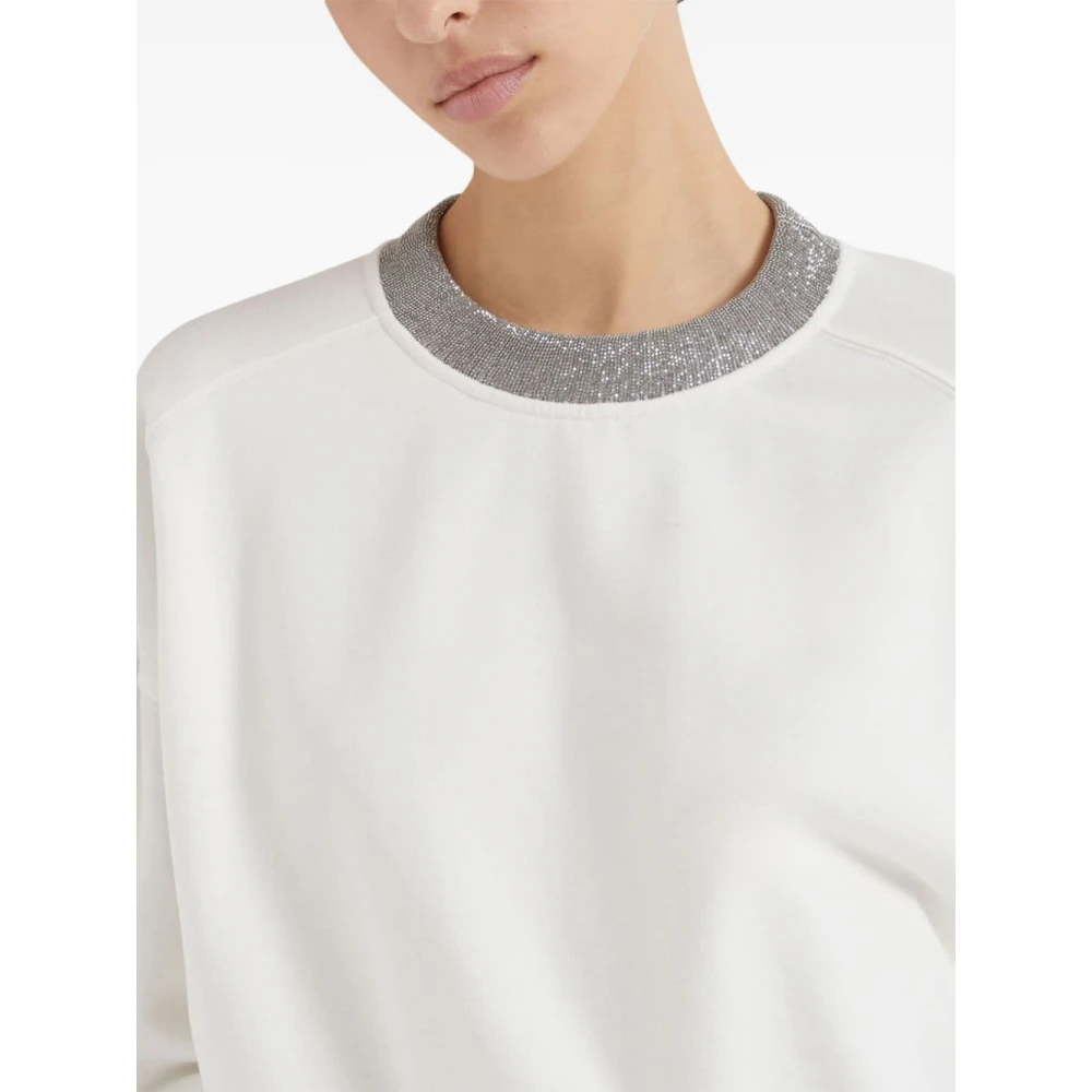 BRUNELLO CUCINELLI Beige Sweaters voor Mannen White Dames