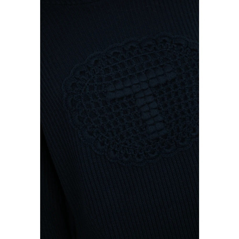 Twinset Blauwe wollen hoodie trui Blue Dames