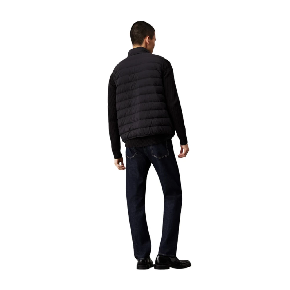 Calvin Klein Jeans Stijlvolle Mouwloze Jas voor Mannen Black Heren