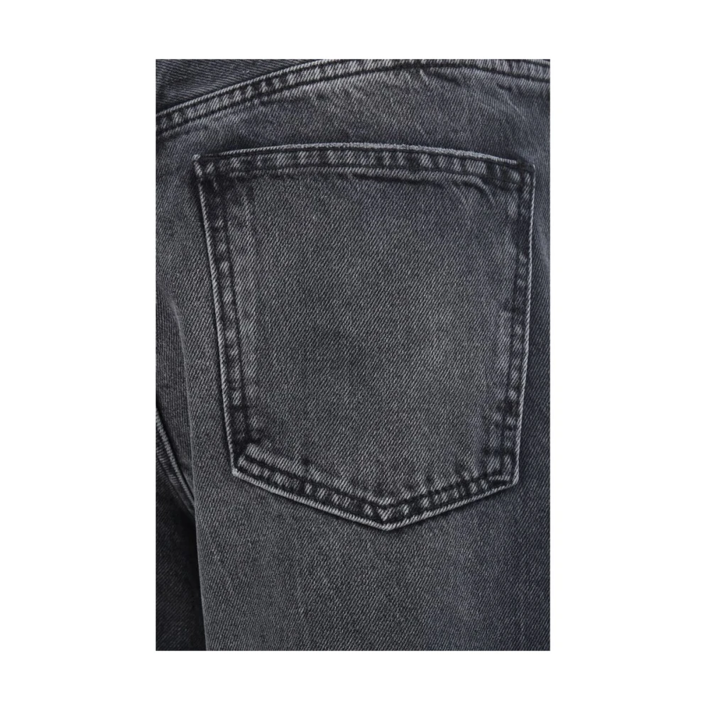 Haikure Denim Jeans Straight Fit Five-Pocket Style Black Dames