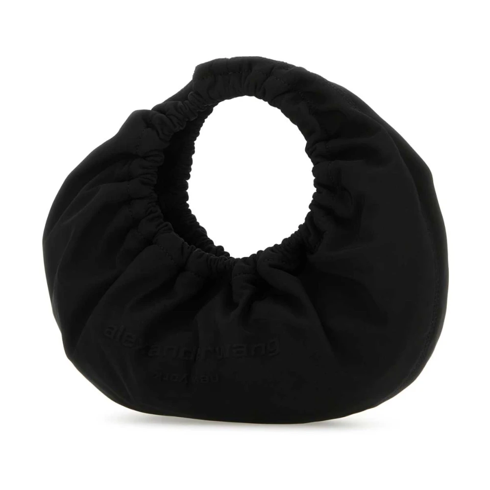 alexander wang Zwarte Stoffen Halvemaan Handtas Black Dames