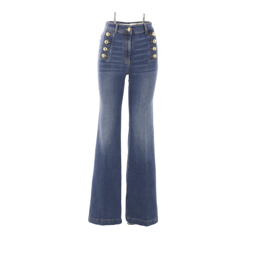 Elisabetta Franchi Vintage Blauwe Jeans Gemaakt in Italië Blue Dames