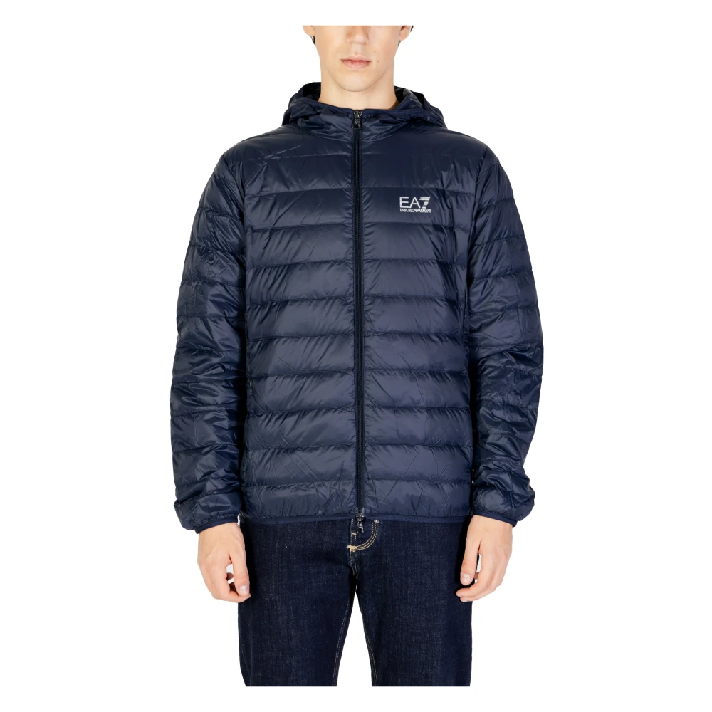 Emporio Armani Ea7 Men's Blue Winter Jackets, M, Zip-Up Jacket Fall/Winter