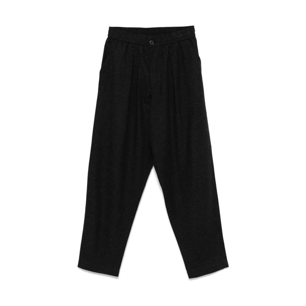 Universal Works Geplooide track broek Gray Heren