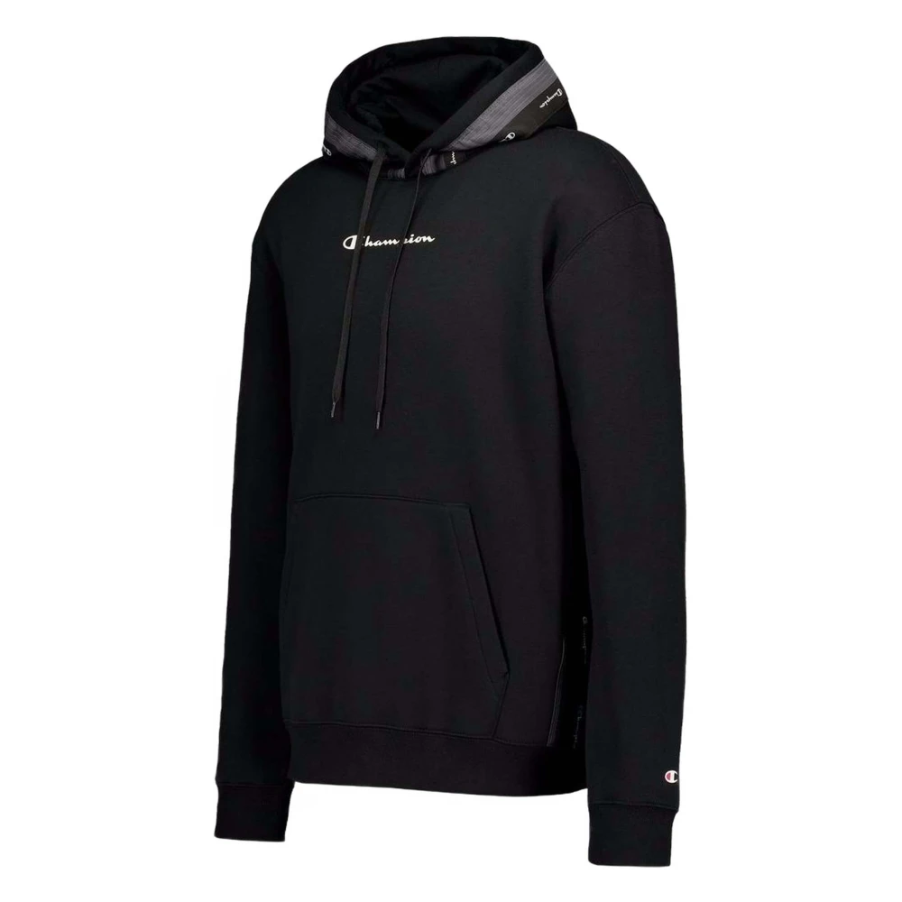 Champion Jacquard Banded Hoodie Black, Herr