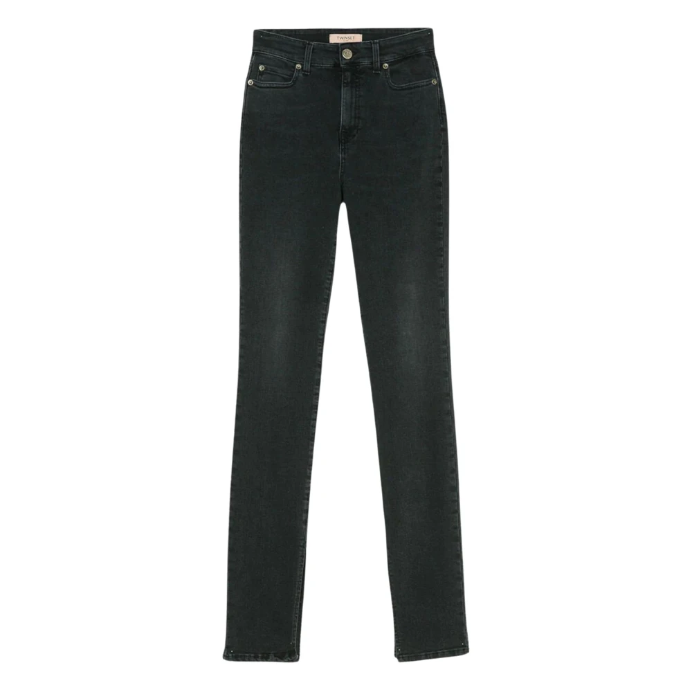 Twinset Slim Zwart Denim Jeans Black Dames