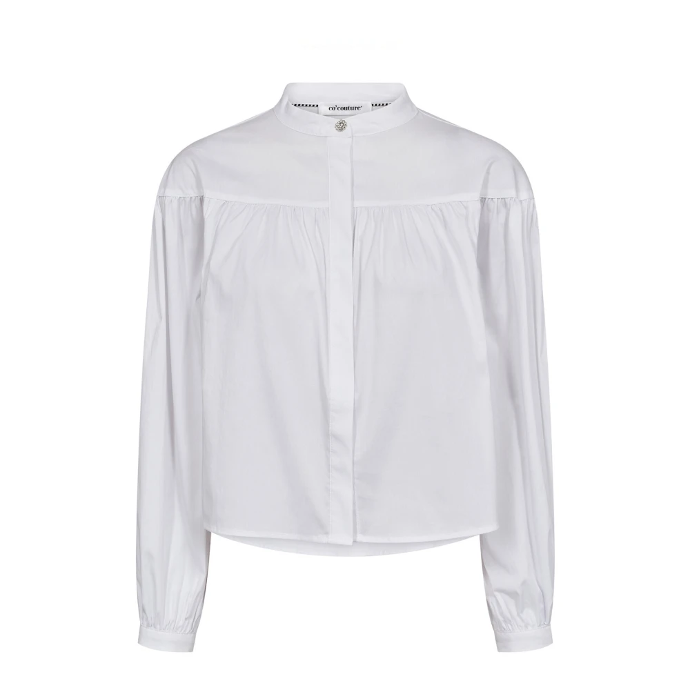 Co'Couture Kristall Skjorta Blus Elegant Vit White, Dam