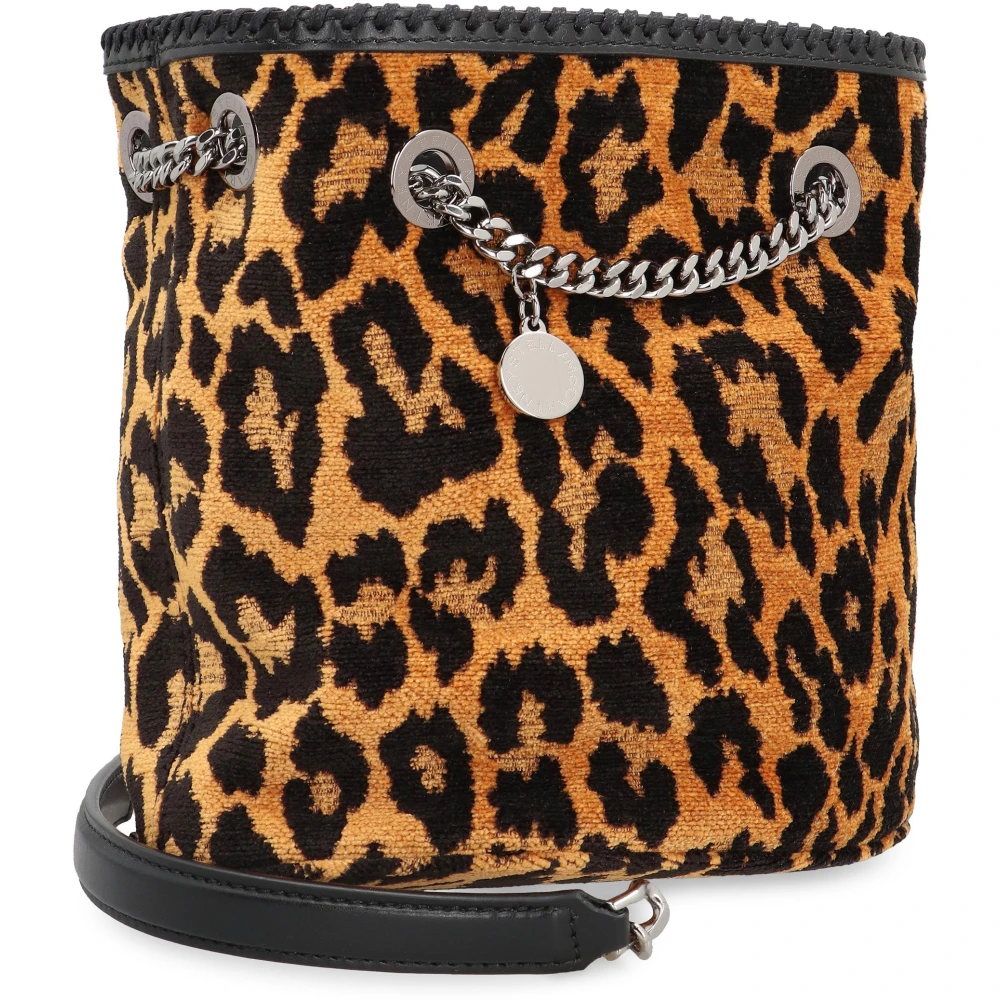 Stella Mccartney Luipaardprint Bucket Tas met Ketting Brown Dames