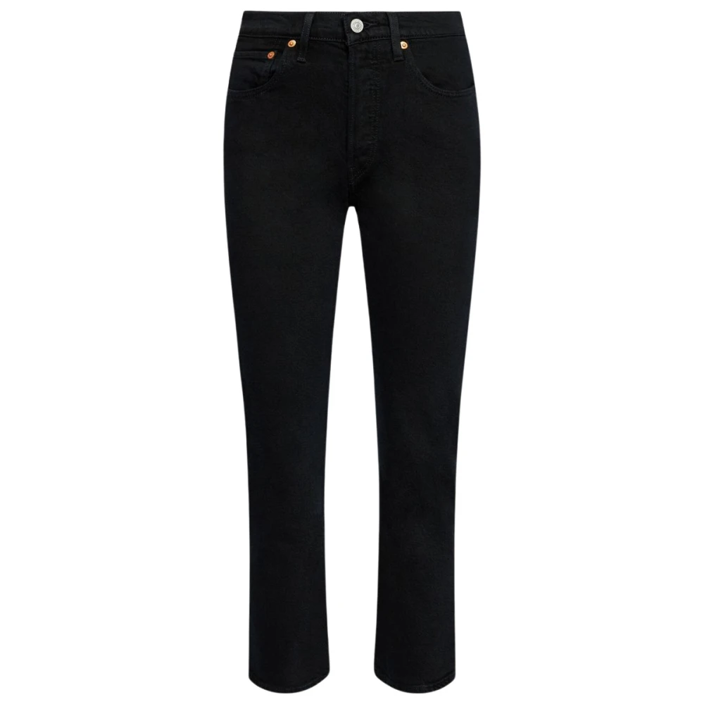 Levi's Women's Black Cropped Jeans, W30 L28, 501 Cropped Jeans
