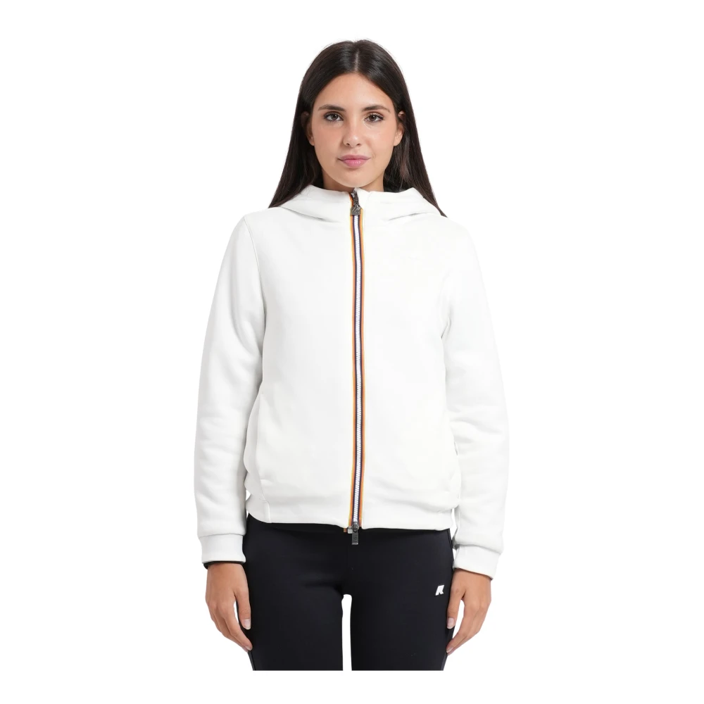 K-Way Donna Bianco Felpe, M, New,