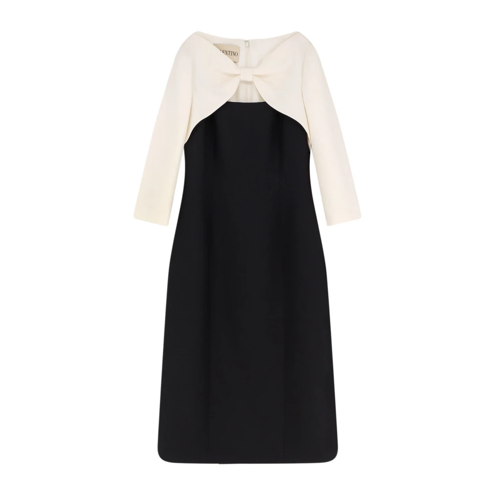 Valentino Women's Black Crepe Couture Midi Dress