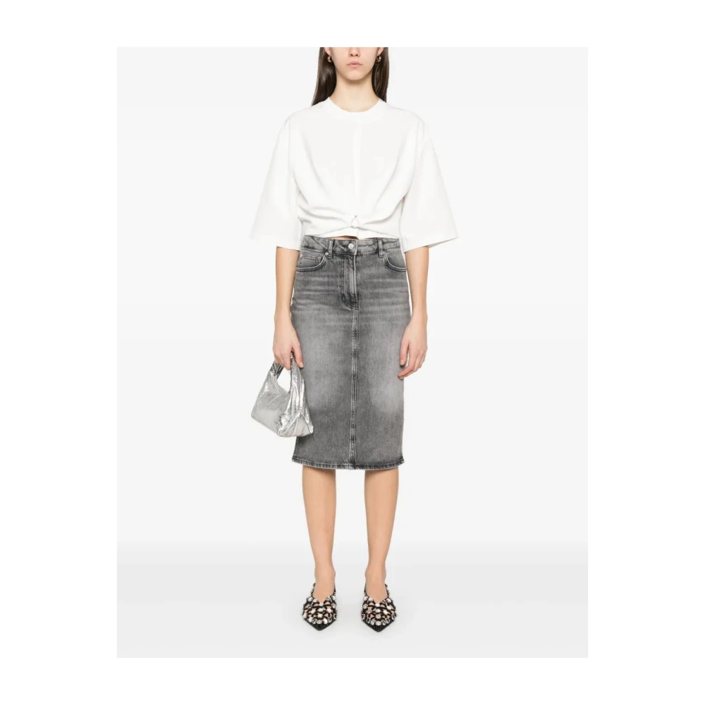 Moschino Denim Mini Rok Gray Dames