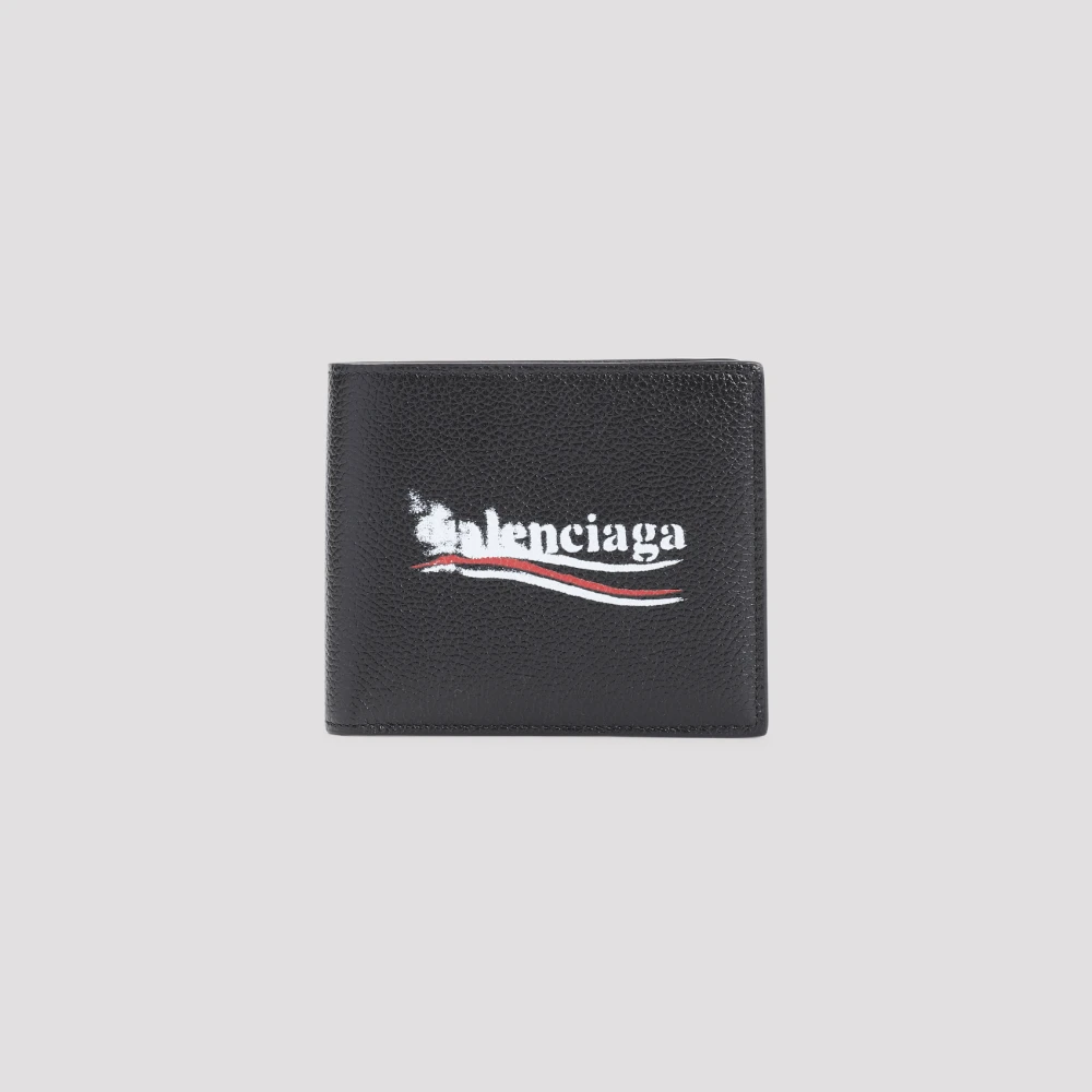 Balenciaga Vierkante Gevouwen Portemonnee Black Heren