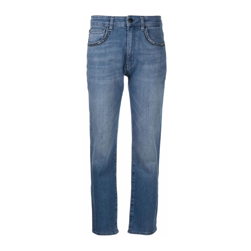 Love Moschino Blauwe Skinny Jeans Blue Dames