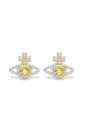 platinum-and-yellow-orb-earrings