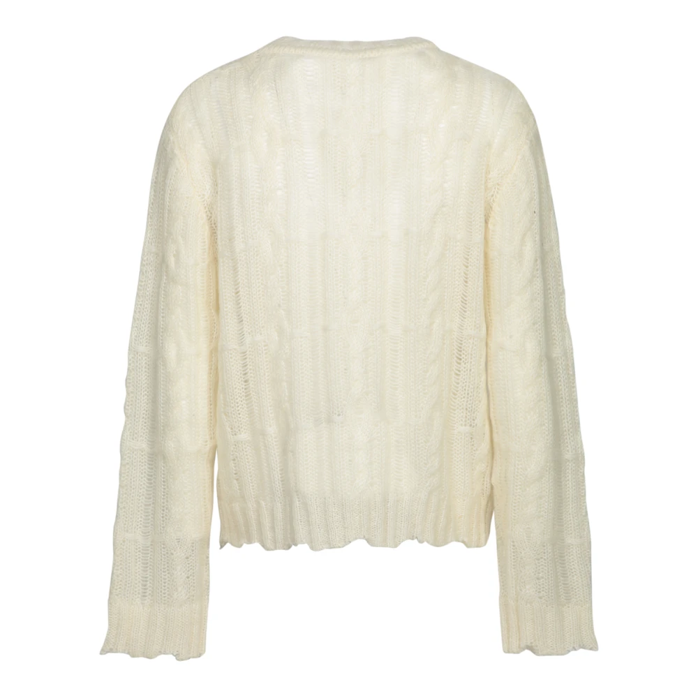 Séfr Witte Gebreide Trui Sweater Aw24 White Heren